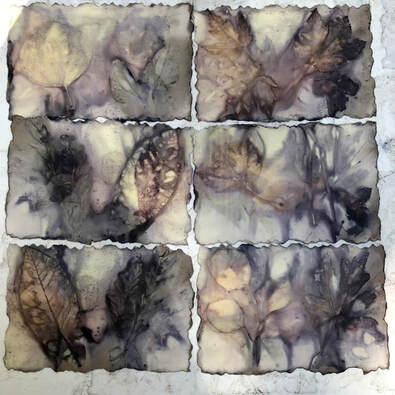 ecoprinting, eco dying, boiled paper, workshop