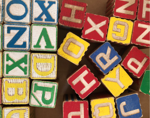 vintage alphabet blocks, name blocks, letters, wooden blocks, assemblage supply, mixed media supply